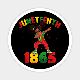 Juneteenth Dabbing Black Queen Melanin Brown Skin Girls Dab Magnet